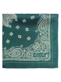 Peluche Paisley Luxe Green Pocket Square For Men