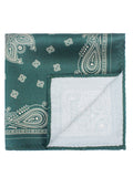 Peluche Paisley Luxe Green Pocket Square For Men