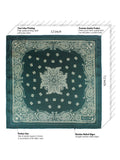 Peluche Paisley Luxe Green Pocket Square For Men