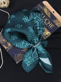 Peluche Imperial Paisley Dark Green Pocket Square For Men