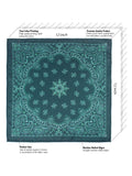 Peluche Imperial Paisley Dark Green Pocket Square For Men