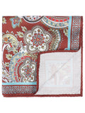 Peluche Noir Paisley Multicolor Pocket Square For Men