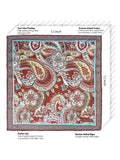 Peluche Noir Paisley Multicolor Pocket Square For Men