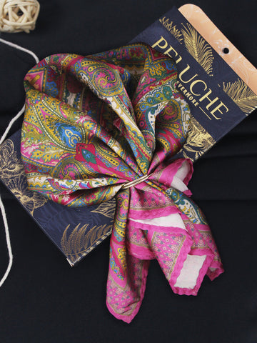 Peluche Flamingo Bloom Multicolor Pocket Square For Men