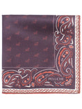 Peluche Paisley Luxe Brown Pocket Square For Men