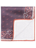 Peluche Paisley Luxe Brown Pocket Square For Men