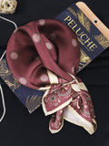 Peluche Petal Fold Burgundy Pocket Square For Men