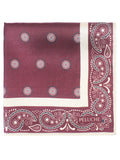 Peluche Petal Fold Burgundy Pocket Square For Men
