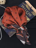 Peluche Floral Brown Pocket Square For Men