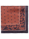 Peluche Floral Brown Pocket Square For Men