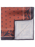 Peluche Floral Brown Pocket Square For Men