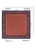 Peluche Floral Brown Pocket Square For Men