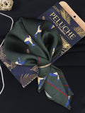 Peluche Sky Plume Green Pocket Square For Men
