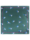 Peluche Sky Plume Green Pocket Square For Men