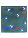 Peluche Sky Plume Green Pocket Square For Men