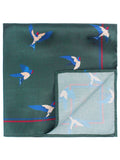 Peluche Sky Plume Green Pocket Square For Men