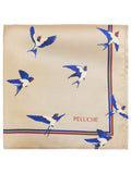 Peluche Sky Plume Beige Pocket Square For Men