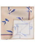 Peluche Sky Plume Beige Pocket Square For Men