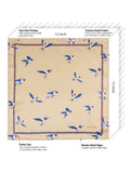 Peluche Sky Plume Beige Pocket Square For Men