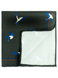 Peluche Sky Plume Black Pocket Square For Men