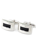 Peluche Classic Black Cufflinks and Tie Pin Set