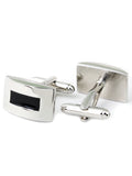 Peluche Classic Black Cufflinks and Tie Pin Set