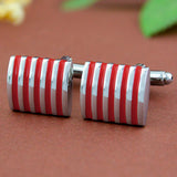 Peluche Effortless - Red Cufflinks Brass, Enamel