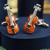 Peluche Classy Violin - Cufflinks Brass, Enamel