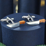 Peluche The Chef's Knife - Cufflinks Brass, Enamel
