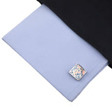 Peluche Designer Multicolor Enamel Cufflinks for Men