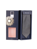 Peluche Aristocratic Black Colored Microfiber Necktie For Men