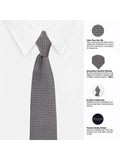 Peluche Aristocratic Black Colored Microfiber Necktie For Men