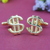 Peluche Dollar Insignia - Golden Cufflinks Brass, Metal