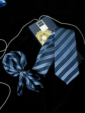 Neck Tie and Pocket Square Set for Men