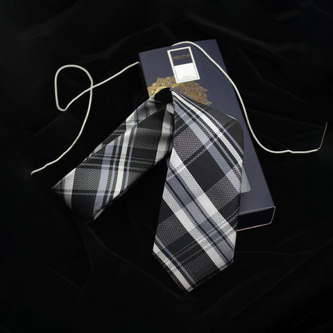 Peluche Charismatic Black Microfiber Necktie For Men
