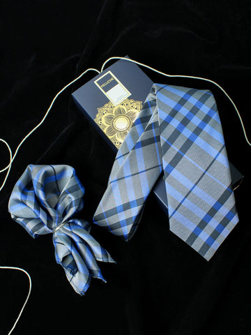 Neck Tie and Pocket Square Set for Men