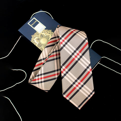 Peluche The Gentleman Beige Colored Microfiber Necktie For Men