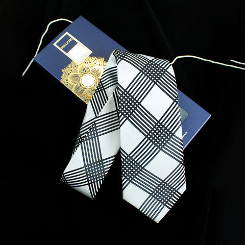 Peluche Delightful Squares Microfiber Necktie For Men