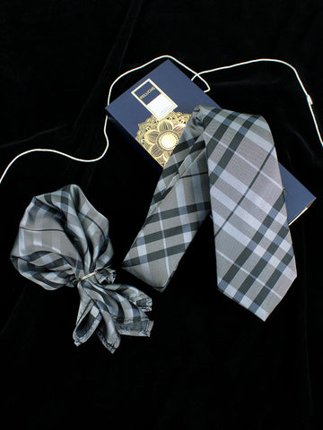 Neck Tie and Pocket Square Set for Men