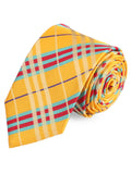 Peluche Polished Yellow Microfiber Necktie For Men
