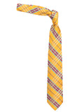 Peluche Polished Yellow Microfiber Necktie For Men