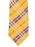 Peluche Polished Yellow Microfiber Necktie For Men