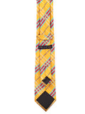 Peluche Polished Yellow Microfiber Necktie For Men