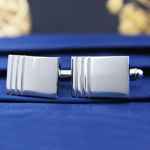 Peluche Striking Crystal Cufflinks Brass, Metal