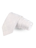 Peluche Stunning White Microfiber Necktie For Men