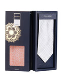 Peluche Stunning White Microfiber Necktie For Men