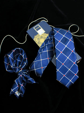 Neck Tie and Pocket Square Set for Men