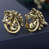Peluche The Knight - Golden Cufflinks Brass, Enamel