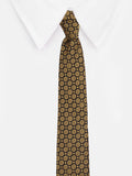 Peluche The Brown Flower Microfiber Necktie For Men