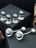 Peluche Stone Saga Cufflinks and Shirt Studs Set